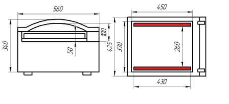 Аппарат упаковочный вакуумный Indokor IVP-430PT/2 GAS (Южная Корея, 2 планки) от экспертов компании ПРОФВАКУУМ